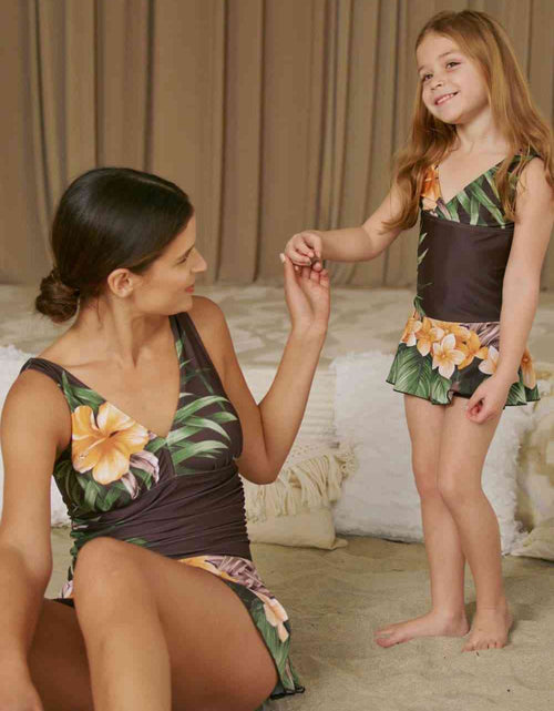 Load image into Gallery viewer, Marina West Swim Dress Aloha Brown - Full Size Clear Waters Swim Dress
