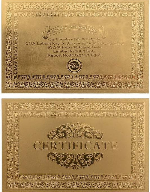 Load image into Gallery viewer, Donald Trump Playing Cards - Gold Plated Playing Cards Gold Plated Deck of Waterproof Poker Cards for Game for Table Games Good Gift for Friends, Men, Boyfriends (Gold&amp;Silver W/Box)
