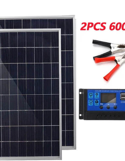 Load image into Gallery viewer, 300W Solar Panel 12V Portable Solar Cell Outdoor Rechargeable Solar Kit Household Solar Generator Solar Charger RV Power Supply
