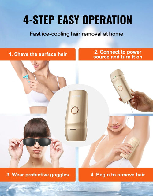 Load image into Gallery viewer, VEVOR IPL Hair Removal, Permanent Hair Removal with Ice Cooling System for Women Men, Auto/Manual Modes &amp; 5 Levels, Painless At-Home Hair Removal Device for Legs, Arms, Armpits, Bikini Line
