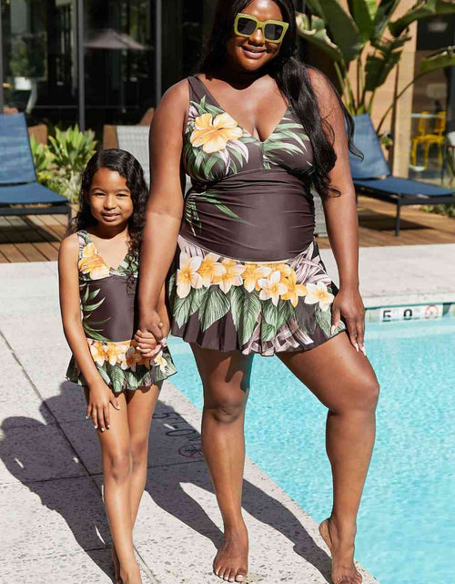 Load image into Gallery viewer, Marina West Swim Dress Aloha Brown - Full Size Clear Waters Swim Dress

