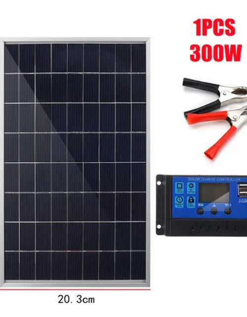 Load image into Gallery viewer, 300W Solar Panel 12V Portable Solar Cell Outdoor Rechargeable Solar Kit Household Solar Generator Solar Charger RV Power Supply
