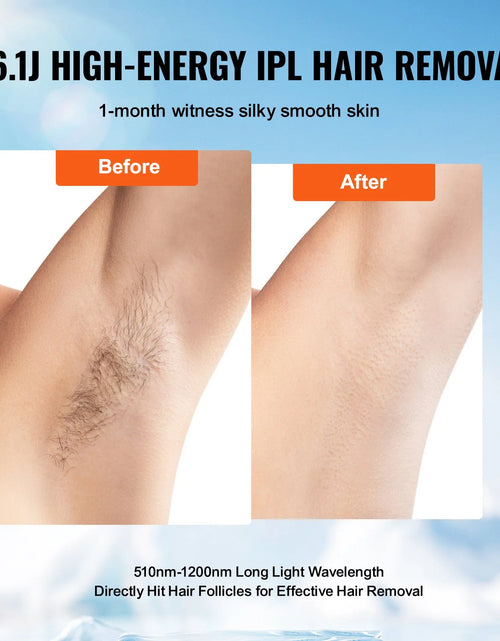 Load image into Gallery viewer, VEVOR IPL Hair Removal, Permanent Hair Removal with Ice Cooling System for Women Men, Auto/Manual Modes &amp; 5 Levels, Painless At-Home Hair Removal Device for Legs, Arms, Armpits, Bikini Line
