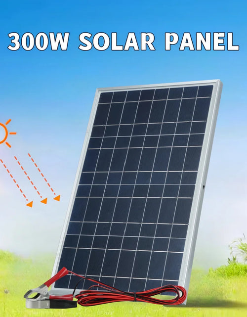 Load image into Gallery viewer, 300W Solar Panel 12V Portable Solar Cell Outdoor Rechargeable Solar Kit Household Solar Generator Solar Charger RV Power Supply
